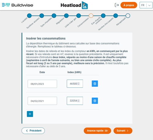 HeatLoad Web Screenshot