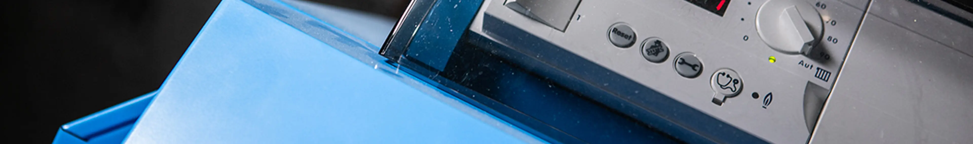 Voorbeeld van een verwarmingsketel van een gebouw - Exemple d’une chaudière