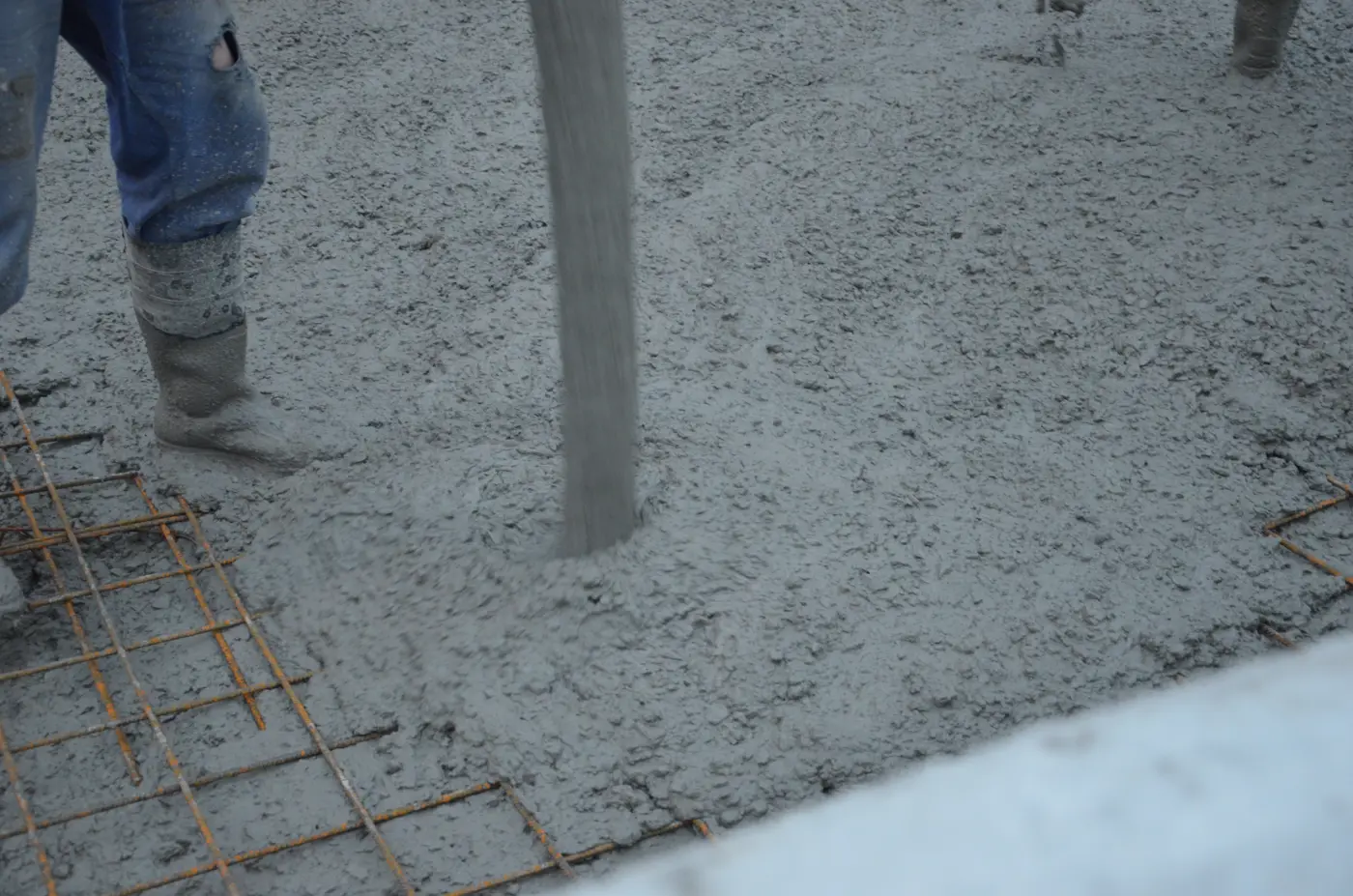 Coulage d’un béton recyclé
