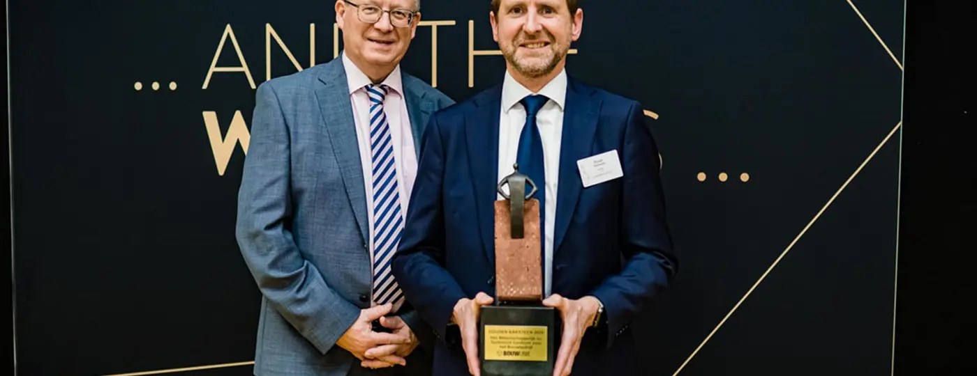 WTCB ontvangt “Gouden Baksteen 2020” van Bouwunie! - Le CSTC reçoit la ‘Gouden Baksteen 2020’ de la Bouwunie !
